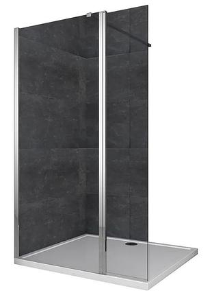 Душевая перегородка koer sr sp03-120x200-tr-01 walk-in прозрачное стекло easy clean 8мм, хром (kr53