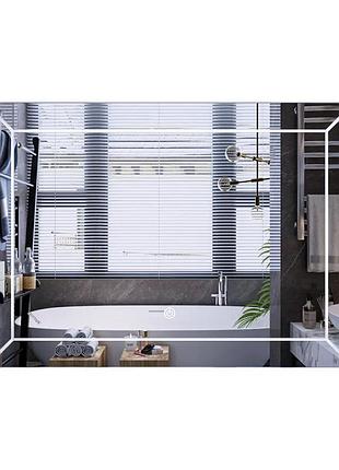Дзеркало mixxus premium cubic mr14-70x50-reverse з led touch, anti-fog, димером, регулятором яскравості