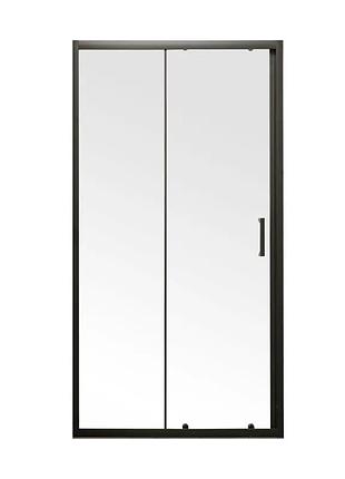 Дверь в нишу mixxus premium diverse sd01-140x185-tr black прозрачное стекло 5мм (mi6878)