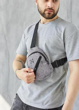 Слинг off white серый меланж #