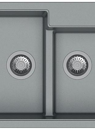 Кухонна мийка fabiano navio 86x50x2 grey metallic 8221.301.1089