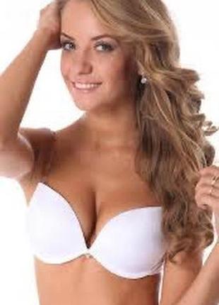 Бюстгальтер супер push up lormar double gloss 75b, белый