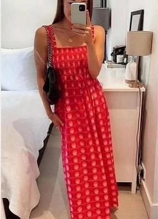 Яскравий червоний бавовняний сарафан zara
 🌟🌟🌟🌟🌟🌟🌟🌟🌟🌟🌟🌟🌟