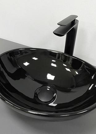 Умывальник (раковина) vbi parma black glossy накладной