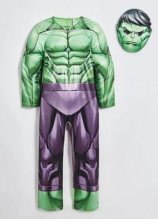 Костюм з маскою халк marvel месники george 7/8 р. 128