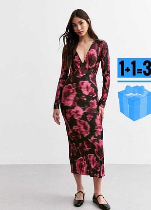 Плісірована довга сукня з поясом new look 14
