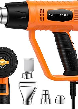 Будівельний фен seekone hg886 2000w промисловий термофен з насадками термоповітродувка