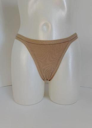 Женские трусы стринги модал / хлопок jadea 508 xs, телесный