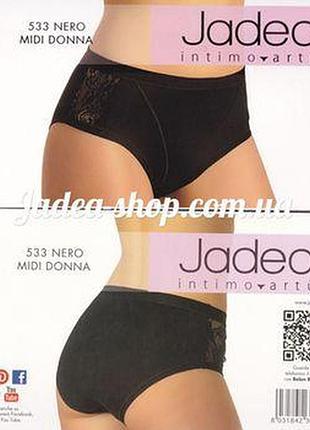 Жіночі труси сліпи модал/бавовна з мереживом jadea 533 чорний, xl