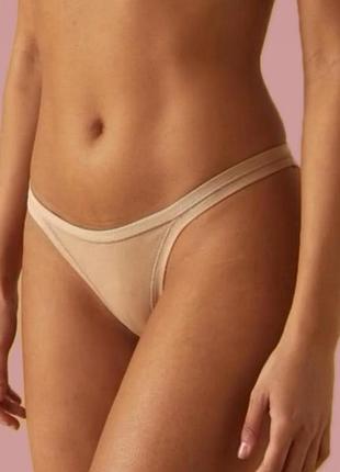 Женские трусы танга модал / хлопок jadea 507 бежевый, m