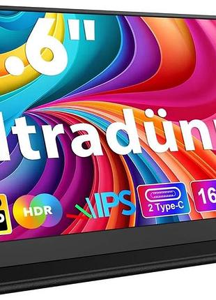 Портативный монитор 15.6" thread technology p156a06 full hd 1080p ips | дополнительный внешний дисплей для ноутбука, macbook, тел