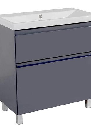 Тумба элит напольная 70 см с умывальником elite (графит)