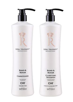 Набор для восстановления и укрепления волос chi royal treatment bond and repair шампунь 950 мл + кондиционер 950 мл