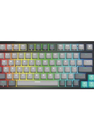 Клавіатура ігрова бездротова fantech atom pro83 mk913 mercury blue switch черный