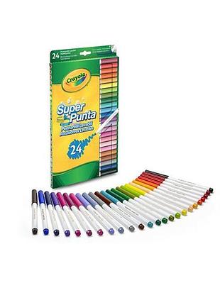 Набір фломастерів crayola markers 24 кольори (7551)