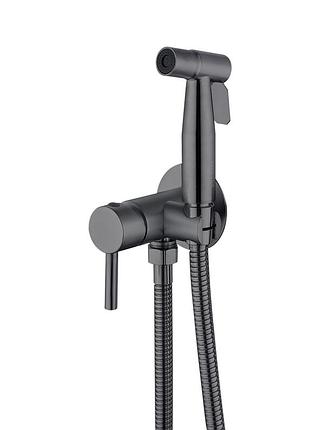 Смеситель для гигиенического душа mixxus sus-333 graphite (с лейкой) из нерж.стали sus304 (mi6565)