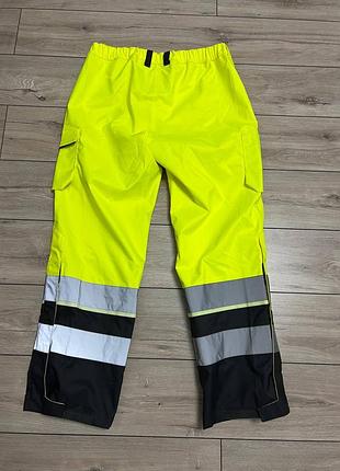 Рабочие брюки спецодежды helly hansen workwear hi-vis мембранные водостойкие яркие салатовые размер xl 3