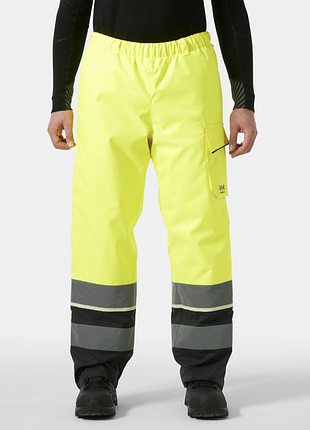 Робочі штани спецодяг helly hansen workwear hi-vis мембранні водостійкі яскраві салатові розмір xl