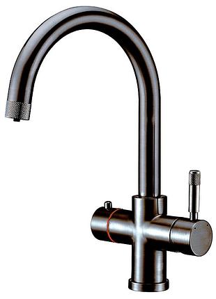 Комбінований з подачею кип'яченої води fabiano fkm 9840 black steel 8231.409.1651