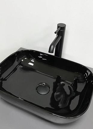 Умывальник (раковина) vbi ravenna black glossy накладной