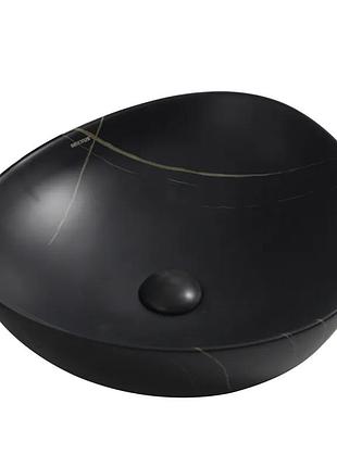 Раковина накладная mixxus premium wave-0104 marble 460х420х130mm (mp6534)