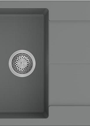 Гранітна мийка fabiano navio 79x50 grey metallic 8221.301.1552