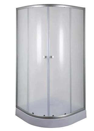 Душевая кабина с низким поддоном mixxus plain sct02-90x90x195-fb satin матовое стекло 4мм