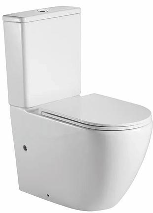 Унитаз-компакт mixxus premium ellipse-0402-r 660x390x855mm, система смыва rimless