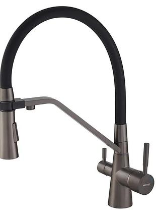 Смеситель для кухни mixxus premium magnet 021 graphite refl.black (mi6975)