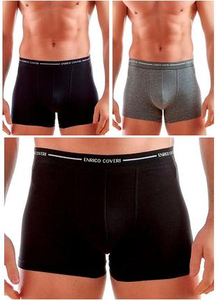 Трусы боксеры enrico coveri eb1000 xxl, набор цветных
