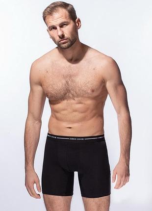 Трусы боксеры удлиненные enrico coveri eb1000long xxl, черный