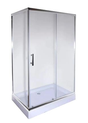 Душевая кабина с низким поддоном mixxus hard sct01-120x80x198-tr chrome прозрачное стекло 5мм
