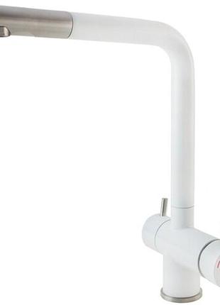 Кухонний змішувач fabiano fkm 31.7 ss alpine white 8231.401.0229