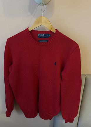 Кофта светр червоного кольору polo ralph lauren