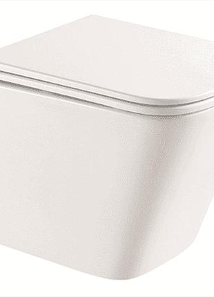 Подвесной унитаз mixxus premium quadro-0301-t3 490x340x360mm, система смыва tornado 3.0 (mp6453)