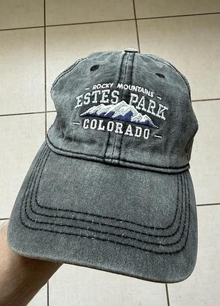 Вінтажна графітова бейсболка з estes park colorado, кепка для туризму , vintage cap