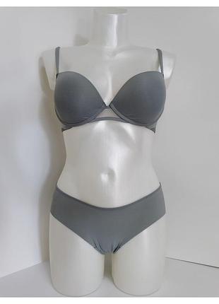 Комплект жіночої білизни lormar extra soft up сірий, сліп, 75b