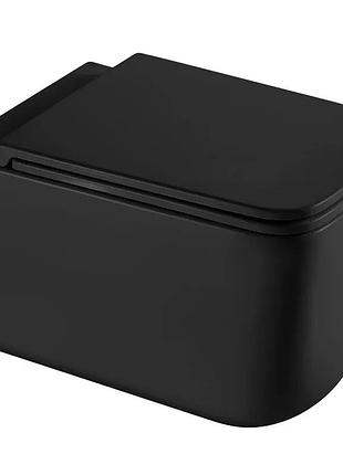 Унитаз подвесной mixxus premium diverse-0301-t1 black 530х365х373mm, система смыва tornado 1.0 (mp6