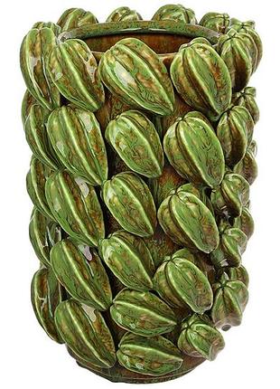 Ваза порцелянова carambola 22*22*33см зелена