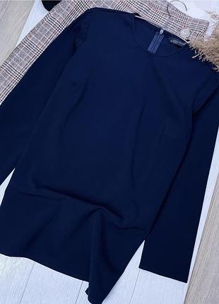 Класична блуза zara xs пряма блуза темно синя блуза зара