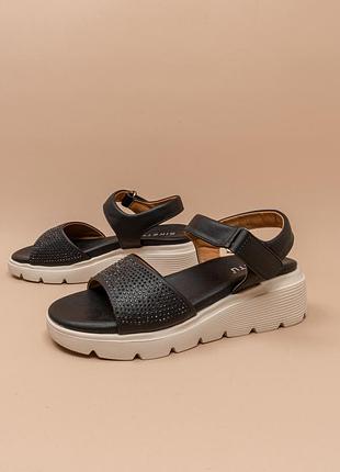 Летние женские босоножки сандалии черные кожаные 36-40 женккие босоножки siketu 1821337