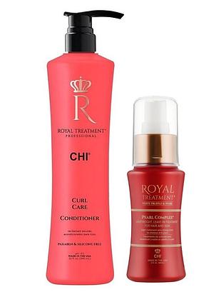 Набор для кудрявых волос chi royal treatment кондиционер 950 мл + жемчужный комплекс 15 мл