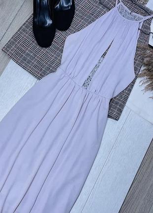 Літня сукня h&m xs коротке плаття шифонове вечірня сукня з мереживною спиною пудрова сукня маленького розміру