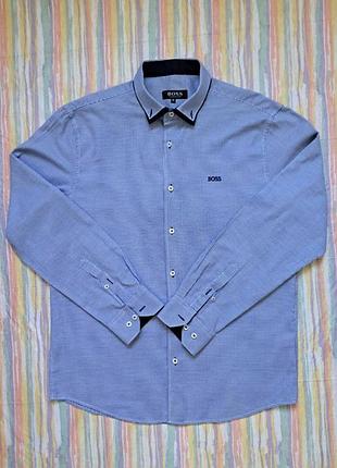 Hugo boss мужская коттоновая рубашка.размер l-xl