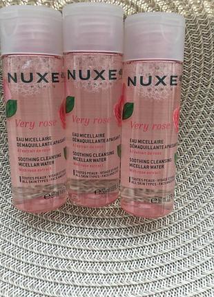 Nuxe very rose  заспокоююча міцелярна вода