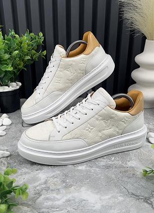 Louis vuitton beverly hills sneakers чоловічі кросівки шкіра оригінал 41.5 eur