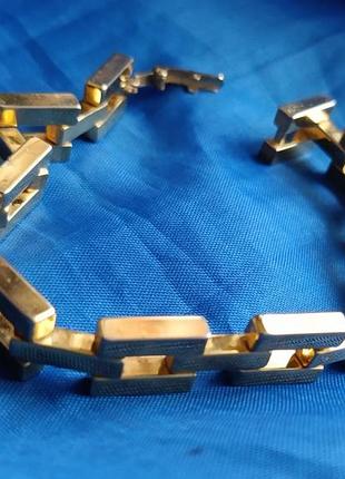 Браслет із квадратними ланками 18k rgp / позолота 18k