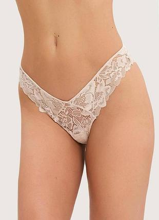 Трусики бразилиана lormar your body wing пудровый, m