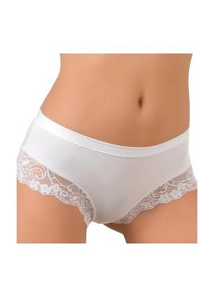 Женские трусы слипы модал / хлопок с кружевом jadea 522