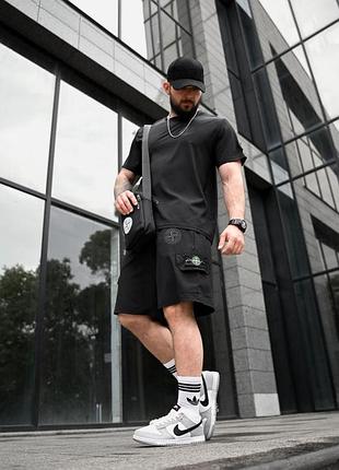 Летний комплект шорты+ футболка stone island
